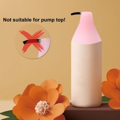 4Pcs Travel Bottle Covers Silicone Toiletry Sleeves Pink Large 1.67&Prime; Dia