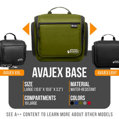 Travel Toiletry Bag for Men and Women – (10.6”X10.6”X3.2”) Large Hanging Toiletr