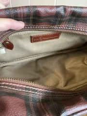 Vintage Polo Ralph Lauren Tartan Plaid Large Dopp Kit Zipper Toiletry Travel Bag