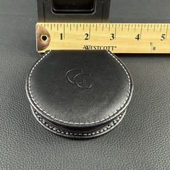 Guess Collection GC Compact Quartz Travel Clock in Zippered Leather Case New