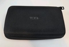 TUMI for Delta Black Shell Hard Case for Toiletry Cosmetics Small Electronics