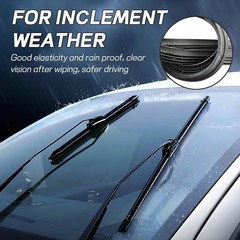 4PCS Car Windshield Wiper Blades Refills, 26&Prime; Adjustable Size of Universal