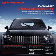 26&Prime; + 18&Prime; Windshield Wiper Blades – Compatible with Maserati Quattroporte