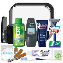 Men’S Super Deluxe, 16-Piece Kit with Travel Size TSA Compliant Essentials in Re