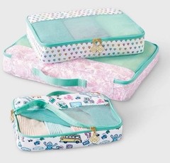 Roller Rabbit x Target 3pc Packing Cube Set White/Teal