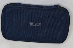 TUMI for Delta Hard Case Shell Toiletry Cosmetic Travel Kit Blue Hard Case Only