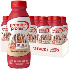 Premier Protein Shake, Cinnamon Roll, 30g Protein, No Added Sugar, 24 Vitamins &