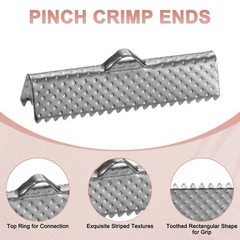 280pcs 25mm ribbon finishes with DIY clip, black dots