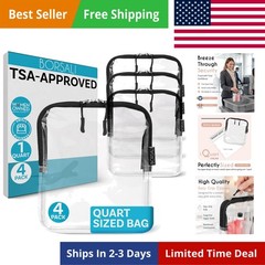 TSA Approved Toiletry Bag – Clear Quart Size for 3-1-1 LIquids for Carry On T…