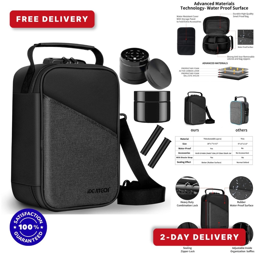 Smell Proof Bag – Odor Proof Container with Lock for Travel & Home