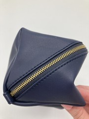 Mark and Graham JP mono Fillmore vegan Diamond travel pouch large NAVY $49 18