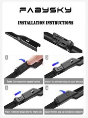 3Pcs Windshield Wiper Blades for GMC Acadia 2007-2012, Saturn Outlook 2007-20…