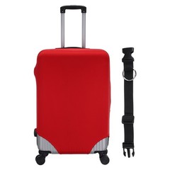 Travel Luggage Cover M(24-25 Inch) Washable Elastic Suitcase Covers Red