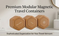 3pcs Magnetic Travel Containers 40ml Hexagonal High Capacity Portable Modular