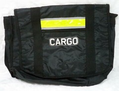 CARGO Black Vinyl 11×15 Flap-Over Carry Travel Pouch