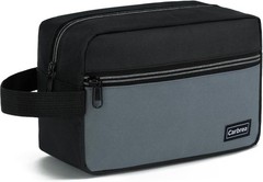 Compact Travel Toiletry Bag – Durable Polyester Makeup Organizer in Black