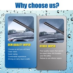 Windshield Wiper Blades Set for Mini Cooper R56 R50 R53 F55 F56 2005-2022 3pc