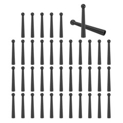 For Bolo Tie, 40 Piece Alloy Replacement Caps 2&Prime; Black