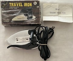 Valiant Travel Iron Model 15/2319X Original Box Folding Handle Chrome Working