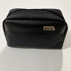 TUMI for Delta Toiletry Pouch Travel Case Black Nylon Face Mask Socks & More