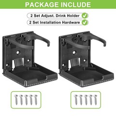 Spurtar 2pcs Boat Cup Holder Suitable for 100 × 100 × 23 mm, Black-Upgraded