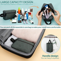 Travel Toiletry Bag for Women and Men, Water-resistant Shaving Bag for Toiletrie