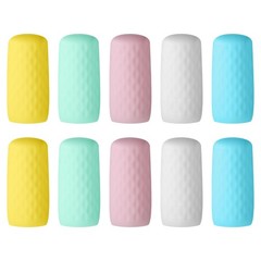 10Pack Silicone Bottle Covers for Travel, Stretching Elastic Sleeves, Multicolor