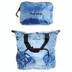 Rick Steves Navy Blue Hideaway Packable Tote Bag Folding Travel Tote Carry-On