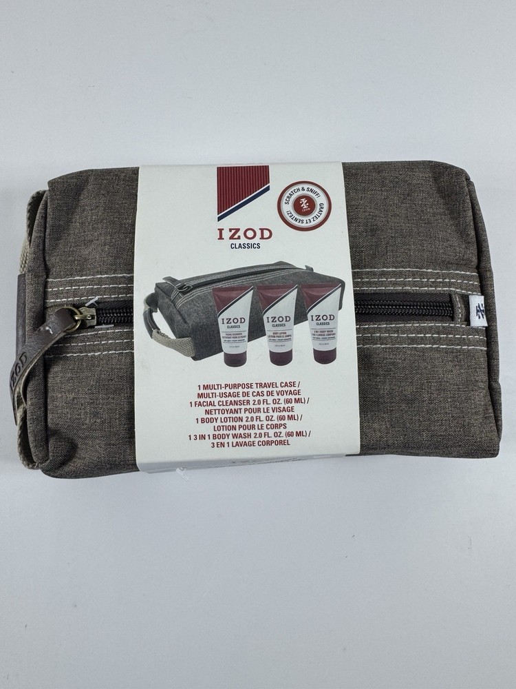 IZOD CLASSICS 4-pc Multi-Purpose Travel Case Set With Belly Band BRAND NEW!