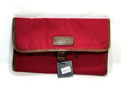 NEW Red Tommy Hilfiger Travel Organizer Bag Tri-Fold Accessory Zip Pocket