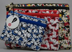 Neiman Marcus Carolina Herrara 3 Cotton Quilted Travel/Cosmetic Bags S M L NWT