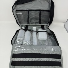 Black Hanging Toiletry Bag Travel Organizer Bottles Multiple Compartments Large