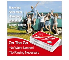 Mixed Flavors, 24 Disposable Toothbrushes – No Water – Kit, Great For Camping…