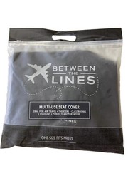 New « Between The Lines » Multi-Use Seat Cover For Air Travel Theaters Etc. Black