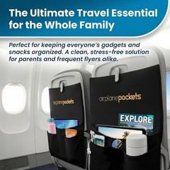 Airplane Pockets – Accessories Plane Travel Essentials, Organizer Black