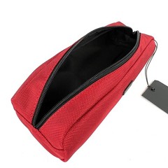 TUMI Accent Accessory Cord Pouch Red and Black with Silver Letters