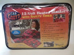 12-Volt Heated Blanket w/Safety Timer Car Cozy 2 Car Boat Truck & RV&rsquo;s Plaid NEW