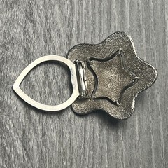 Silver Tone Star Flower Clip-On Pendant Enhancer Scarf Slide Fashion Jewelry