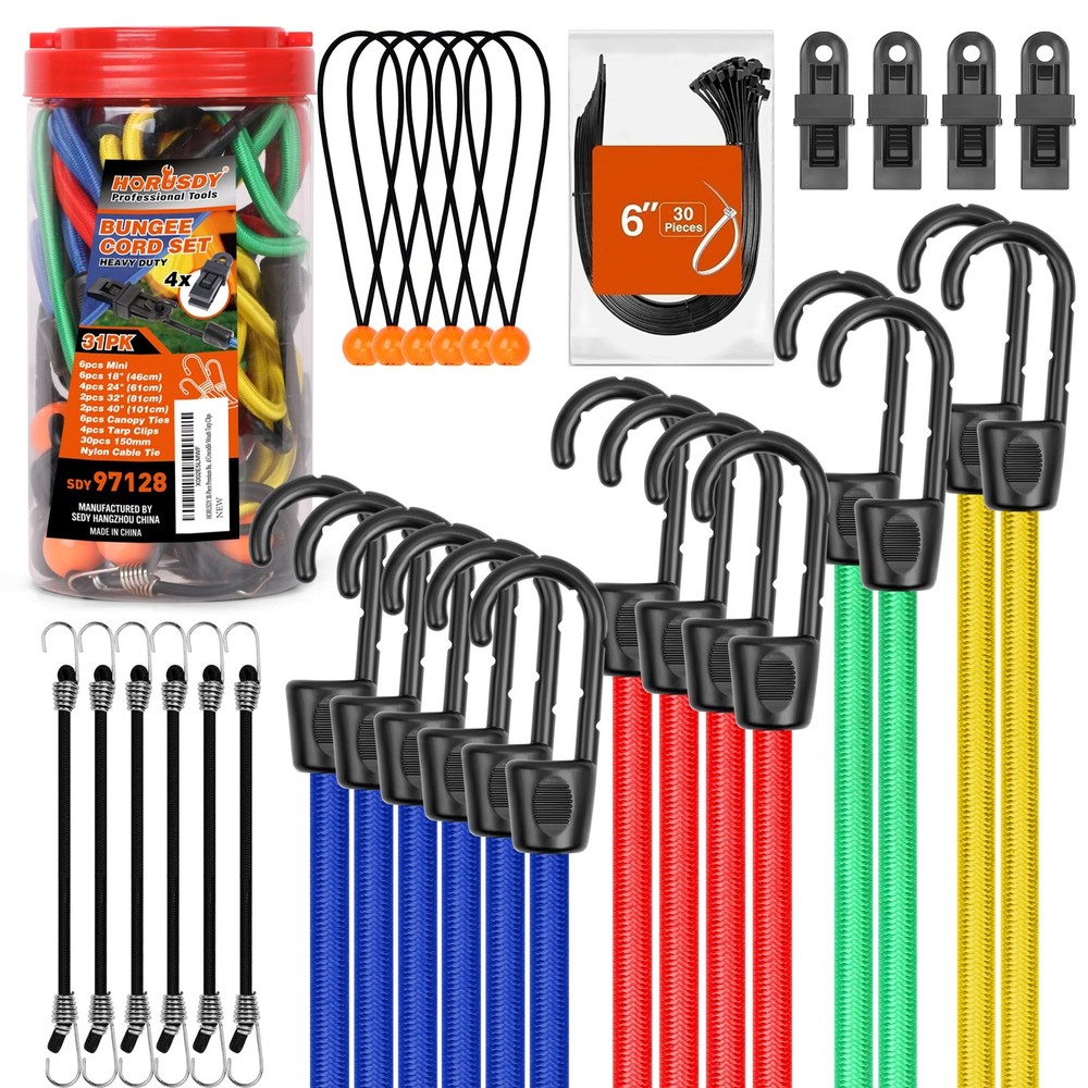 HORUSDY 31-Piece Premium 6&Prime;, 10&Prime;, 18&Prime;, 24&Prime;, 32&Prime;, 40&Prime;, Red&blue&green&yellow