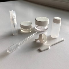 Cosmetic Jars Bottles Pipet Spatula Funnel 7 Piece Travel Containers Kit VB7W