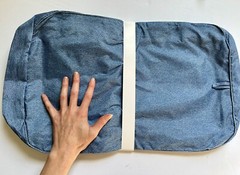 NEW! Baggu *LARGE* PACKING CUBE SET in “Digital Denim” Recy. Nylon SOLD OUT/RARE