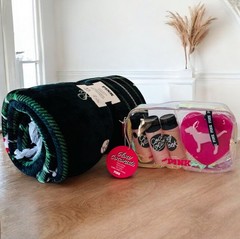PINK Victoria’s Secret Dog Sherpa Blanket & Coconut Oil Travel Gift Set 5PC