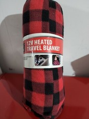 Treksafe Automotive 12v Heated Travel Blanket Black & Red NEW – FREE SHIPPING