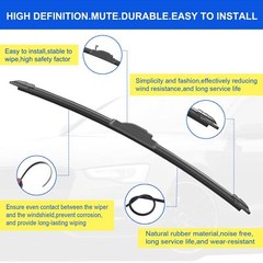 26&Prime; + 16&Prime; Premium All-Season Wiper Blades – Durable J Hook Set of 2