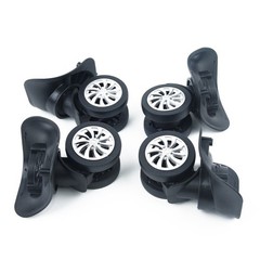 4pcs 10.2*6.5cm Replacement Luggage Suitcase Wheels Swivel Wheel Black