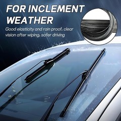 4PCS Car Windshield Wiper Blades Refills, 26&Prime; Adjustable Size of Universal