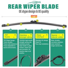 26&Prime; 20&Prime; 12&Prime; Windshield Wiper Blades Replacement for BMW X3 X4 2018 2019 2020 …
