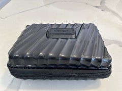 TUMI for DELTA Amenity Travel Case Color Grey Black Hard Case Only Empty
