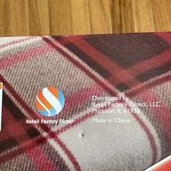 BackRoads 12V Heated Blanket Red Plaid Great For Traveling In Car, Truck, RV NIB