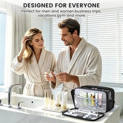 Travel Toiletry Bag, Waterproof Hanging Dopp Kit, Organizer for Men & Women | Tr